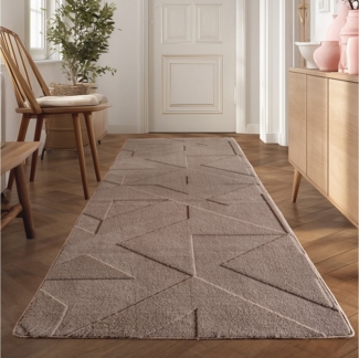 Teppium Teppich Geometrisches Design, Rechteckig, Höhe: 20 mm, Kurzflor Teppich Geometrisch Design Anti-Rutsch Rückseite Waschbar