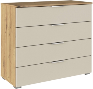 rauch Schubkastenkommode Sideboard Schubladenkommode AGORDO mit Dekor- oder Hochglanzfront (in zwei Griff-Farben, Breite 80 cm inkl. Soft-Close-Funktion), vier große und geräumige Schubladen mit viel Stauraum MADE IN GERMANY