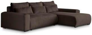 Beautysofa Ecksofa Benny, inkl. Schlaffunktion, Bettkasten, Wellenfedern, stilvoll Polsterecke im modernes Design, L-förmiges Corner Sofa aus Cordstoff