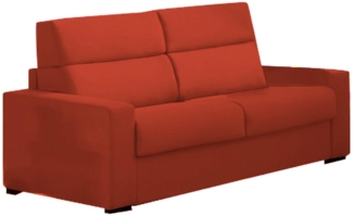 Dmora 3-Sitzer Schlafsofa Marcon, Schlafsofa fürs Wohnzimmer, gepolstert, abnehmbar, 100 % Made in Italy-Qualität, 220x95 h100 cm, Orange