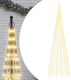 vidaXL LED-Weihnachtsbaum für Fahnenmast 3000 LEDs Warmweiß 800 cm 358120