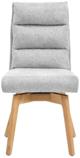 Stuhl Korsika / Kampala, Polyester, Webstoff, Grau, 49 x 91 x 68 cm