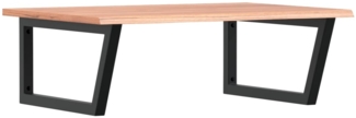 vidaXL Waschtischplatte mit Halterung Stahl und Massivholz Eiche 3302647