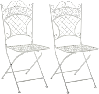 CLP 2er Set Gartenstuhl Adelar klappbar,weiß