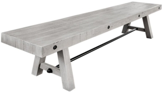 riess-ambiente Sitzbank FINCA 200cm grau · Esszimmerbank aus recyceltem Massivholz & Eisen (Einzelartikel, 1-St), Bohlenoptik · Pinienholz · Holzbank · ohne Lehne · Industrial Design