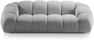 Micadoni Sofa Diana 3-Sitzer 3D-Stoff Silber