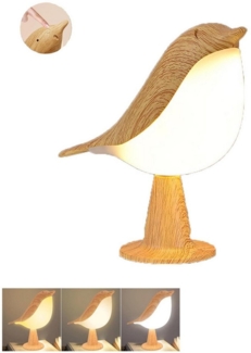 Jibenhome LED Nachtlicht Birdie Nachttischlampe, USB, Touch Dimmbar, Diffusor Für Aetherische Oele, 3 Lichtfarben, Tischlampe Kabelloses für Schlafzimmer Büro College Wohnheim Zimmer