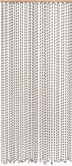 CONACORD Türvorhang Decona Seil Seilvorhang beige, Hakenaufhängung, halbtransparent, 90 x 200 cm, Baumwolle - hohe Stranganzahl