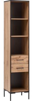 Lomadox Aktenregal FALUN-80, Regal Arbeitszimmer in Eiche Landhaus Nb, B/H/T: 40,2/194,2/39 cm