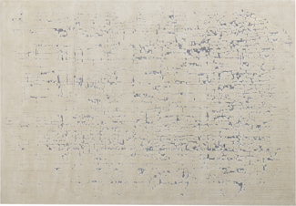 Teppich creme grau 160 x 230 cm abstraktes Muster Kurzflor NAKUS