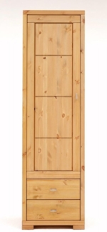 Schrank VITA schmal 1 Holztür, 2 Schubladen Kiefer massiv