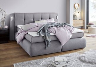 COLLECTION AB Boxspringbett Borna, inklusive Bettkasten, LED-Beleuchtung und Topper