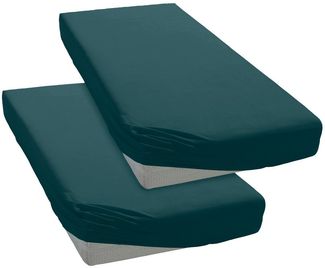 OTTO home Spannbettlaken PHYSALIS, Jersey, Gummizug: rundum, (2 Stück), 100% Baumwolle, Matratzen bis 18 cm Höhe, Bettlaken, Spannbetttuch