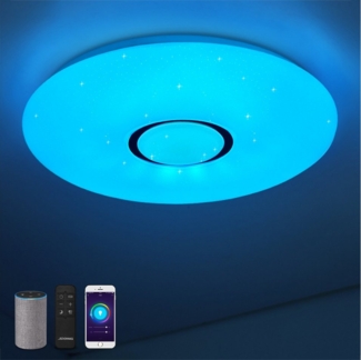 JDONG LED Deckenleuchte Dimmbar mit Fernbedienung, APP Sprachsteuerung, Wlan Deckenlampe, 3000-6000K Smart Deckenlampe für Alexa und Google-Assistant, für Wohnzimmer, Schlafzimmer, Küche, Schlafzimmer, Kinderzimmer, Wohnzimmer, kein Hub/Gateway benötigt