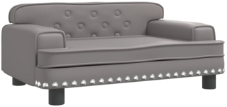 vidaXL Kindersofa Grau 70x45x30 cm Kunstleder 3196303