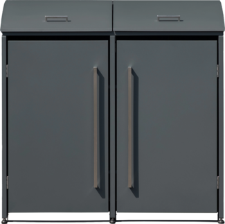 Westmann Mülltonnenbox 2-fach 240 l, mit Deckel "Moderna 2", anthrazit,2er Box