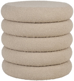 House Nordic Pouf in Grau, Stoff - 44x44x44cm (BxHxT)