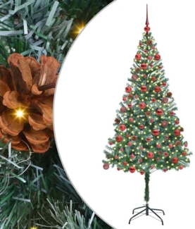 vidaXL Künstlicher Weihnachtsbaum Grün 180 cm PVC und Stahl 3396714