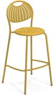 2er Set Coupole Barhocker gelb