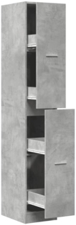 vidaXL Apothekerschrank Betongrau 30x41x174,5 cm Holzwerkstoff 3309630