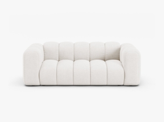 Micadoni Sofa Lupine 2-Sitzer Boucle Baloo Weiß