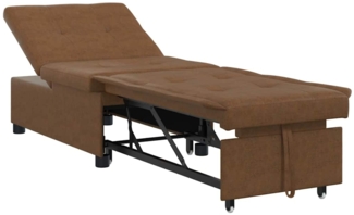 vidaXL Schlafsofa Braun 194 x 67 x 82 cm Huahua Stoff 42008604