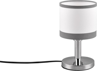 lightling Tischleuchte Davis, ohne Leuchtmittel, On/Off Touch Funktion, Stoffschirm, E14