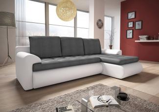 Sofnet Ecksofa Santi, mit Schlaffunktion und Bettkasten, L-Form Couch, Schlafsofa mit Wellenfeder, Bettsofa