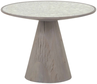 Signature 'MAFRA' Beistelltisch B60 cm Eiche und Glas - Helles Holz