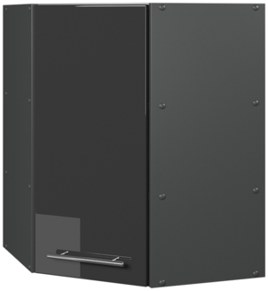 Eckhängeschrank Fame-Line Anthrazit Hochglanz 57 cm Vicco