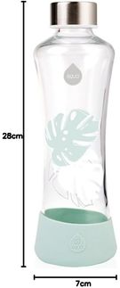 Trinkflasche Wasserflasche Glas auslaufsicher 550ml EQUA Monstera 687639