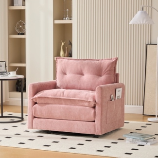 LVHOM Drehsessel Dreh-Loungesessel 360°, XXL Sitzbreite, Seitentasche, 150kg Tragkraft, 92 x 74 x 67 cm