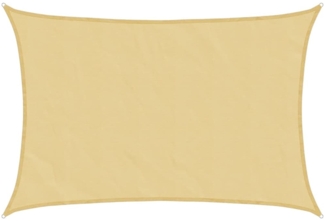 vidaXL Sonnensegel Sandfarbe 5x3 m 100% Polyester Oxford 4000572