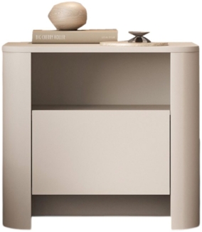 Compleo Nachttisch mit Schublade BORS, Nachtschrank, abgerundetes Design