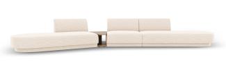 Micadoni Modulares Sofa Miley 5-Sitzer ohne Armlehnen Links Chenille Helles Beige