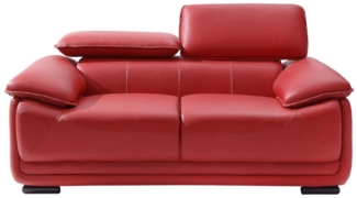 Ledersofa 2-Sitzer MACELO - Rot