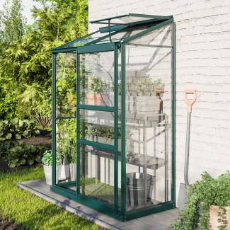 Vitavia Anlehn-Gewächshaus "Ida" 900, smaragd grün, 0,9 m²,3 mm ESG