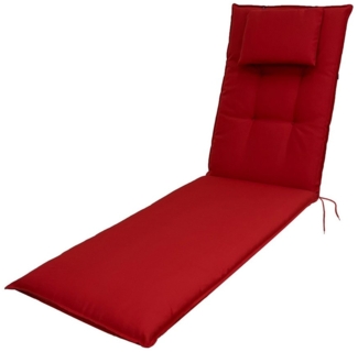 doppler® Liegenauflage 8833 195 x 60 x 8 cm Auflage für Liege Kissen Polster Einlage rot, UV-beständig für Gartenliegen