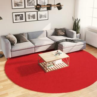 vidaXL Teppich OVIEDO Kurzflor Rot Ø 280 cm 375637