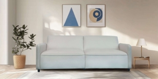 Dorel Home 3-Sitzer Allie Curved Schlafsofa 209 cm, Bettfunktion (110/190), verstellbare Rückenlehne, Cord u. Velours
