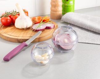 Ruco Frischhaltedose, Kunststoff, (Set, 6-tlg), Frischhaltekugeln für Zwiebeln und Knoblauch