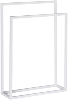 Stabiler Handtuchständer 2 Arme Weiss - keine Montage nötig - Kleiderständer