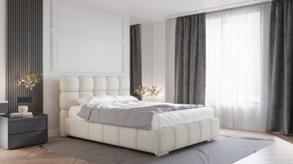 PANDA MÖBEL GmbH Polsterbett BLISS Luxus-Bett mit Lattenrost Wahl Bonell,Taschen und Kokosmatratze, Ein Luxusbett in jeder Größe 140x200cm 160x200 cm 180x200cm