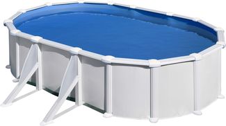 SwimFun Stahlwandpool oval L610 × B375 × H132 cm – Familienpool Komplett-Set
