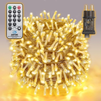 SALCAR 20m 300er LED Lichterkette Weihnachten mit Fernbedienung