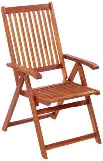 DOTMALL Gartenstuhl Gartenstühle 2 Stk. Klappbar Akazie Massivholz Braun