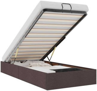 vidaXL Ottoman-Bett ohne Matratze Dunkelbraun 90x200 cm Stoff 3310850