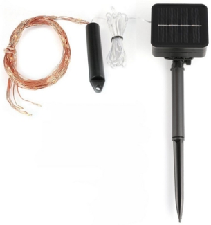 LETGOSPT LED Solarleuchte 5/10 Bunch Wasserfall LED Lichterkette, Warmweiß