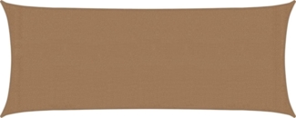 vidaXL Sonnensegel 160 g/m² Taupe 2x4,5 m HDPE 311395