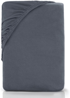 NatureMark Spannbettlaken Gebürstete Mikrofaser, Polyester, Gummizug: rundum, viele Größen und Farben Markenware (140x200 cm, Anthrazit grau)
